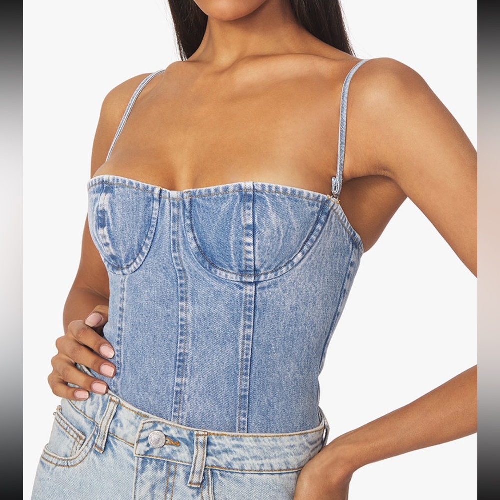 WeWoreWhat denim corset - never worn